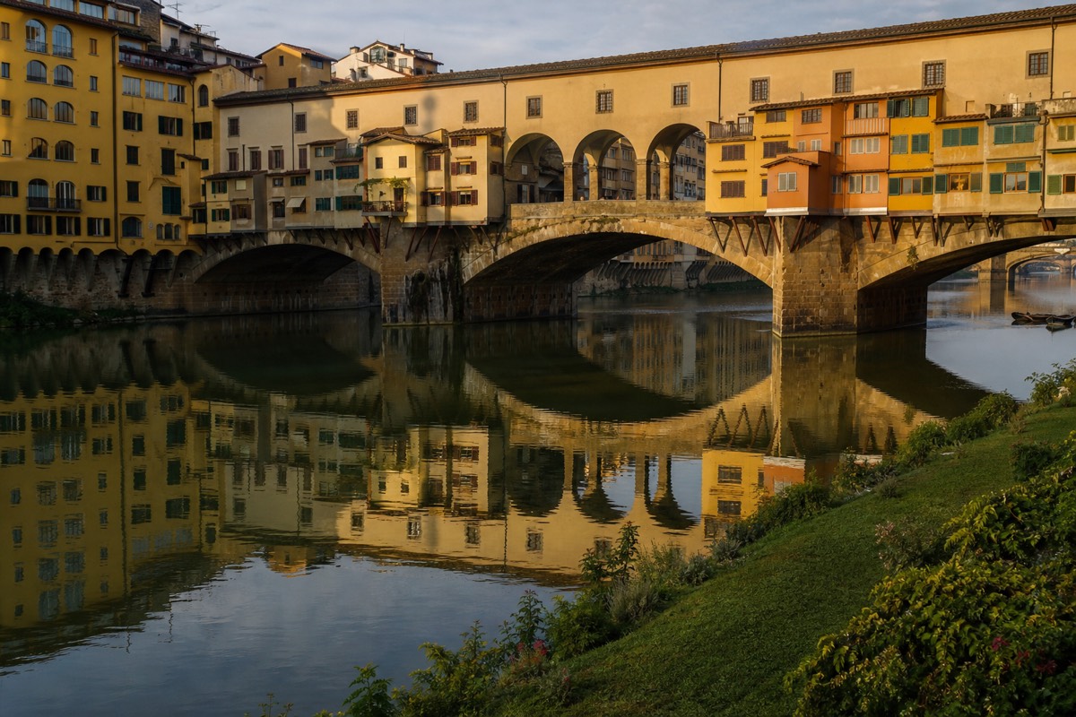 The Ponte Vecchio spanning the Arno in Florence