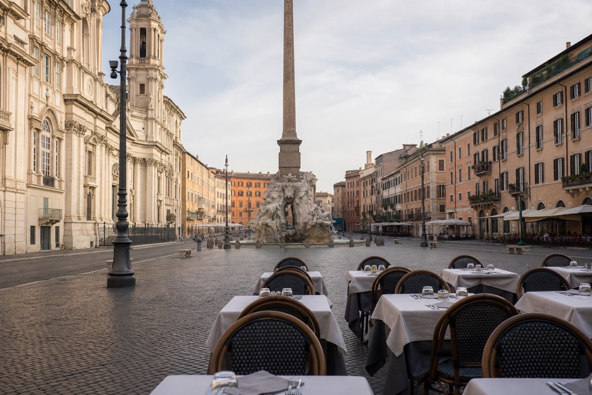 Piazza Navona with its Baroque fountains and surrounding palazzi
